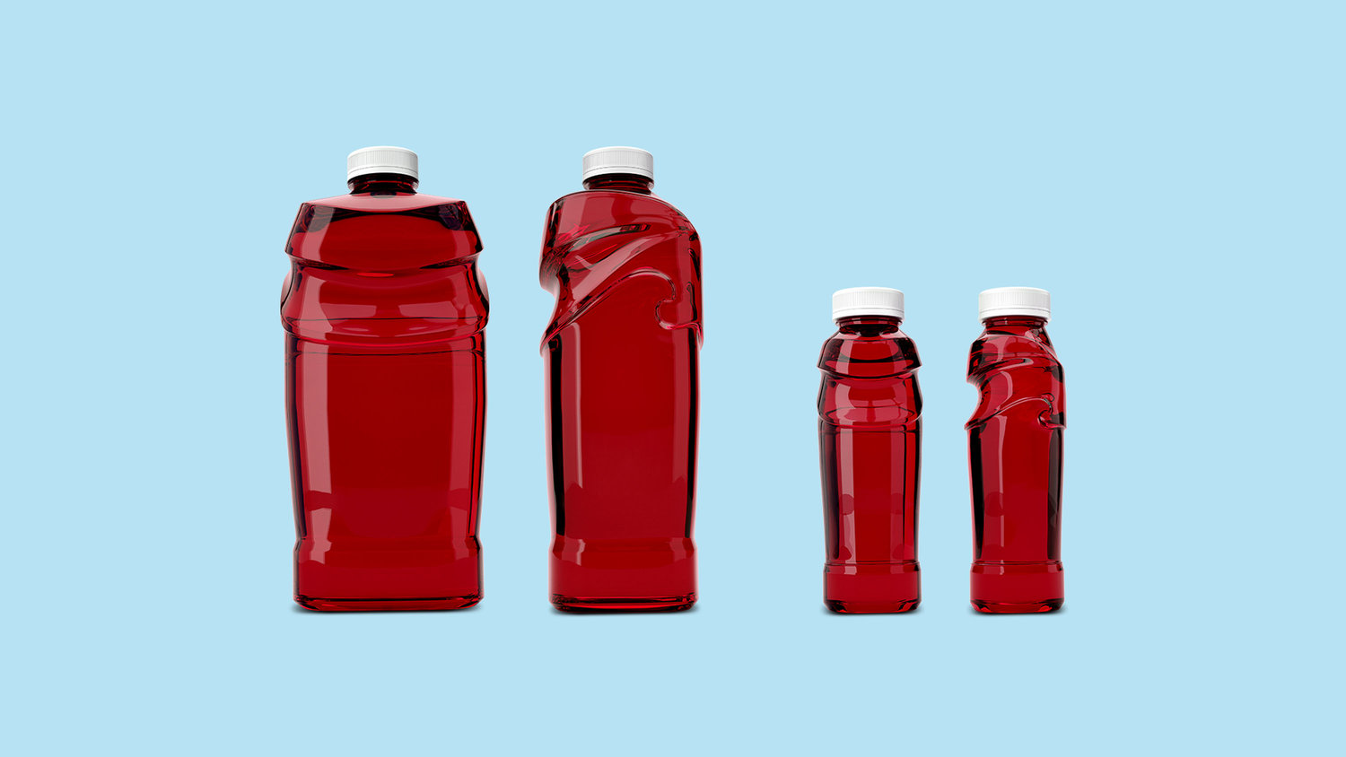 64 and 32 oz wave bottles