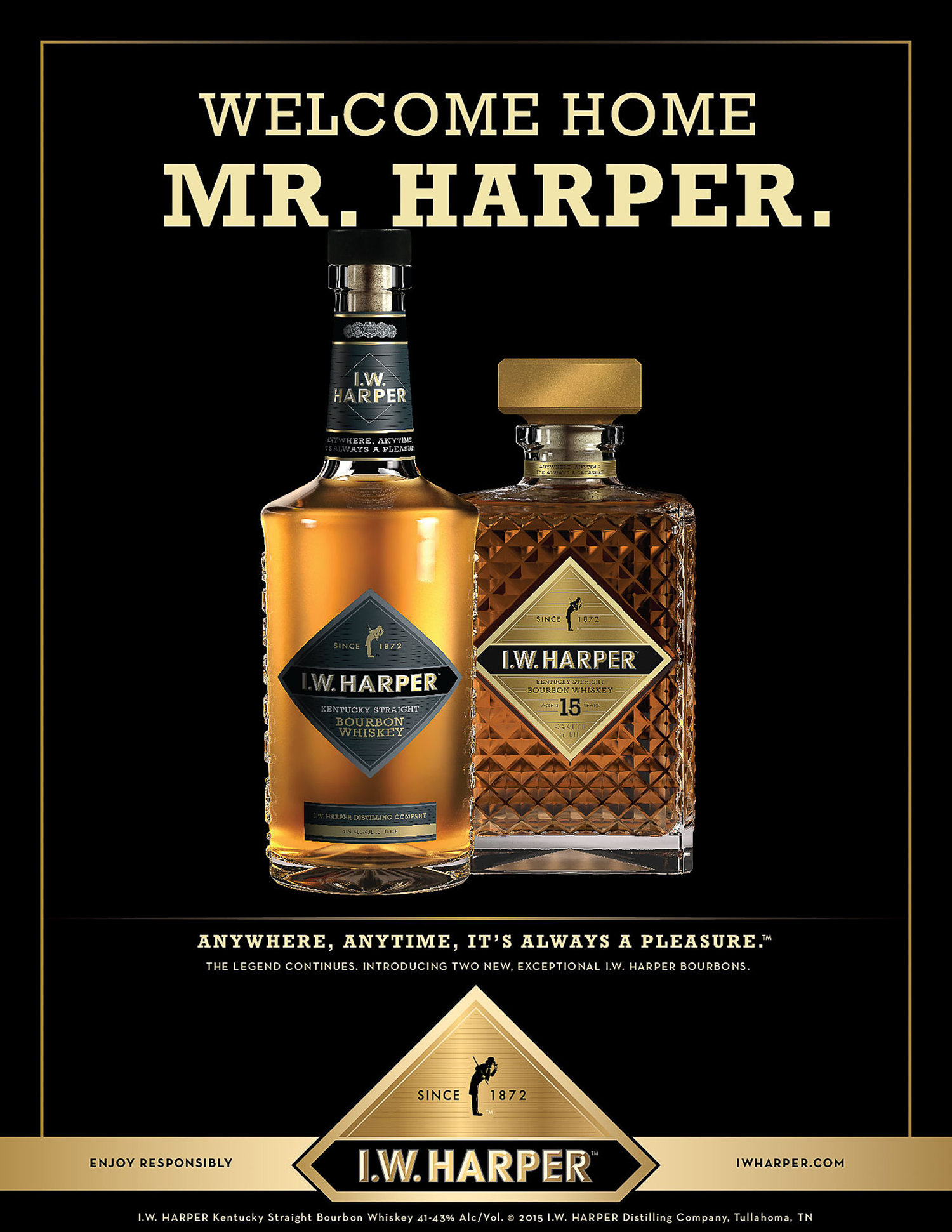 GERTRUDE INC IW Harper Bourbon Whiskey Ad