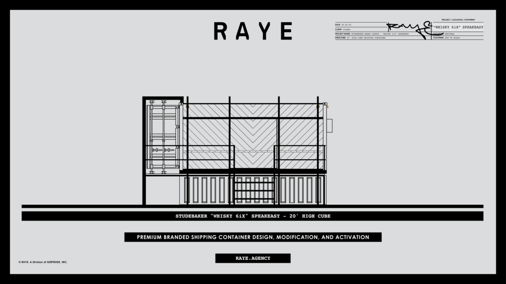GERTRUDE INC RAYE 20 ft High Cube Shipping Container Studebaker Speakeasy