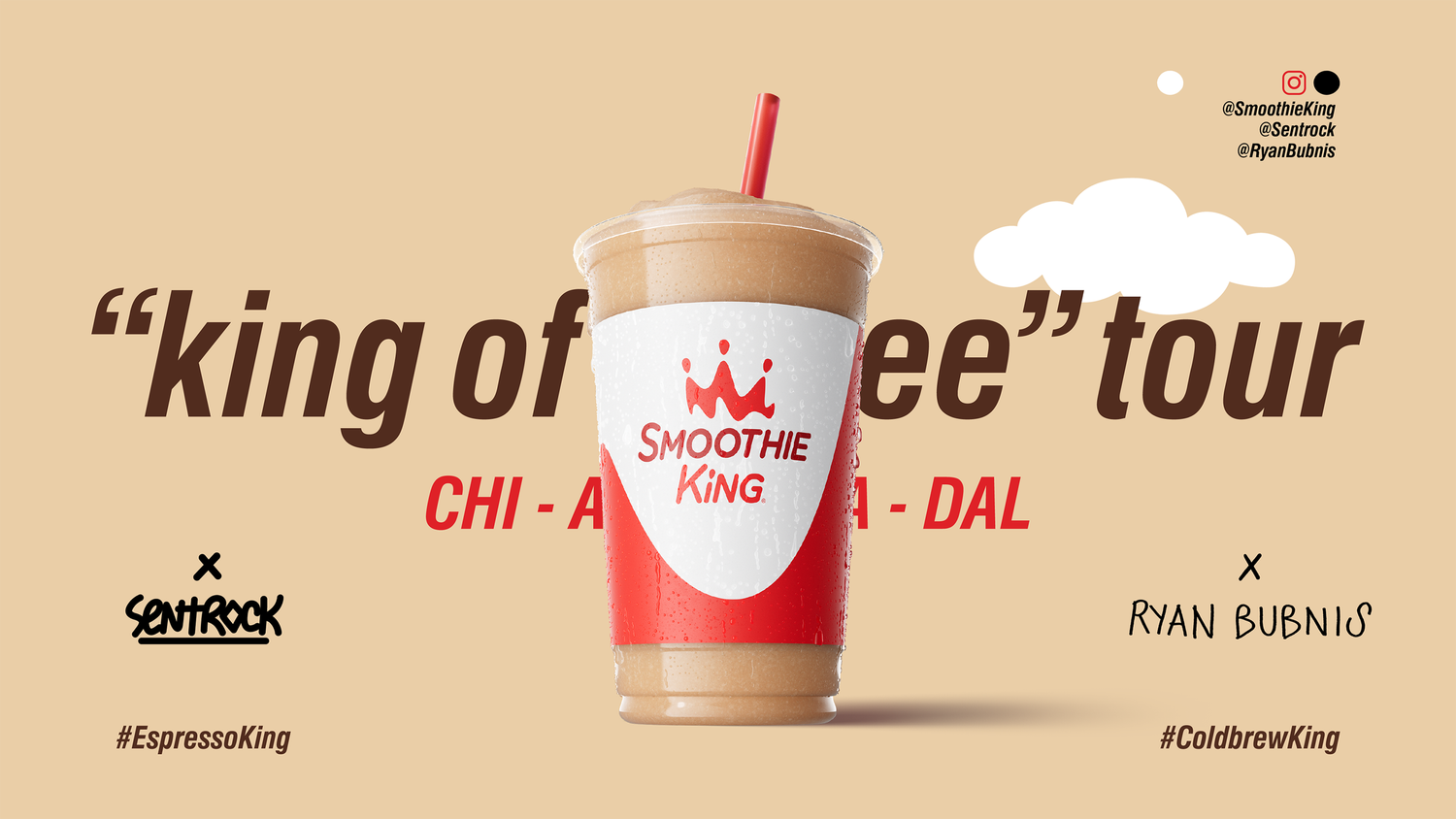 GERTRUDE INC x Smoothie King x Sentrock x Ryan Bubnis King of Coffee Tour 01